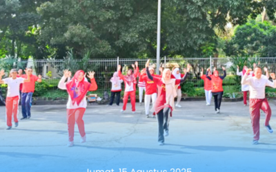 Senam Pagi Bersama Karyawan/Ti PT GPM/RS PUSRI Palembang Dalam Rangka Hari Kemerdekaan Republik Indonesia Ke-80 Tahun